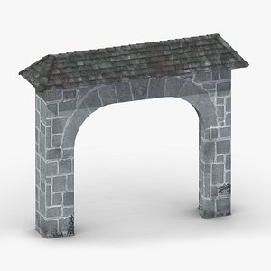 3D Castle Medieval Middle Ages 05 Low Poly PBR Realistic model