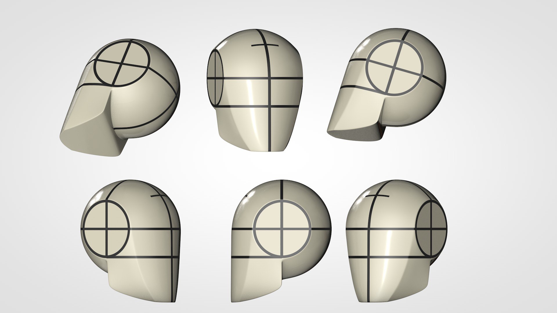 3D Model Loomis Method Head - TurboSquid 2536939