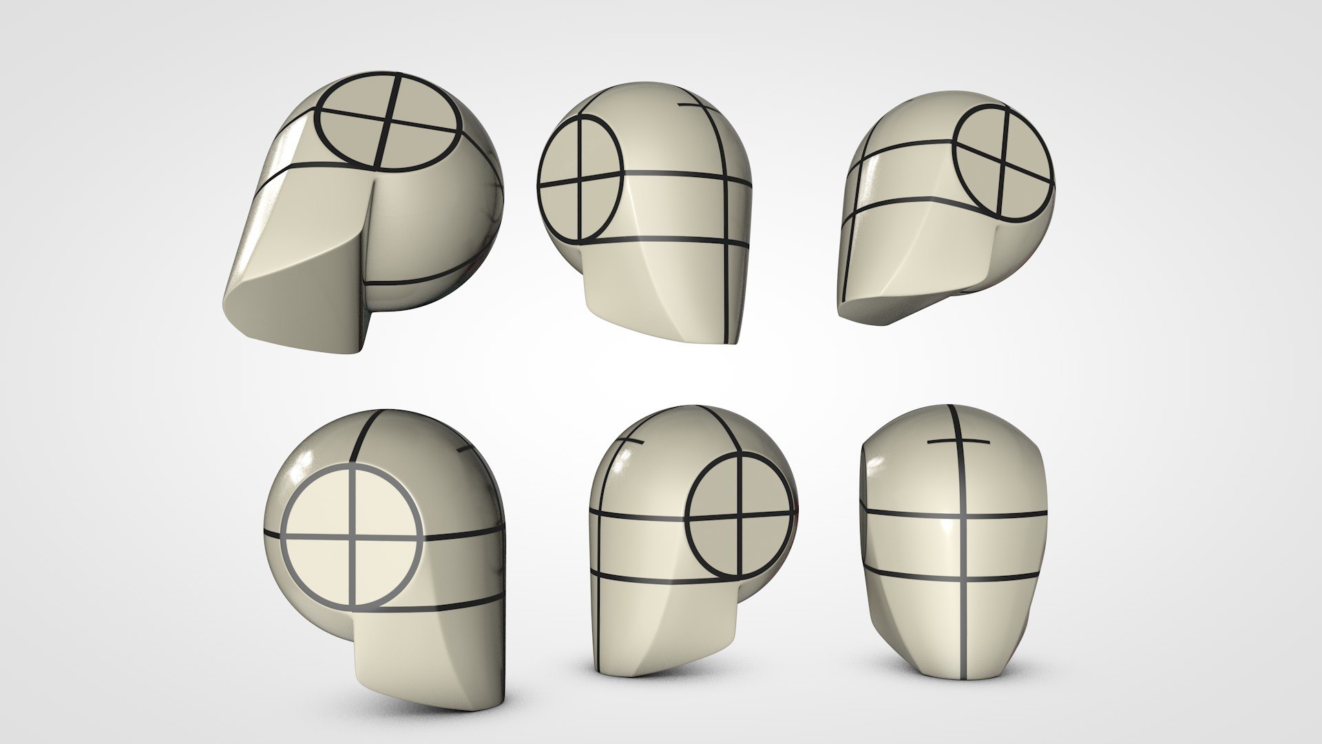 3D Model Loomis Method Head - TurboSquid 2536939