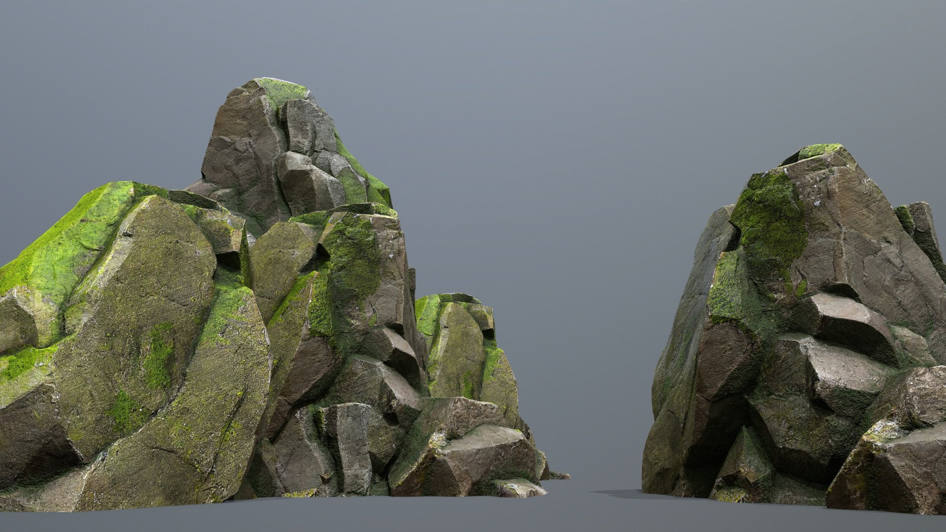 Mossy Rocks 3D - TurboSquid 2326503