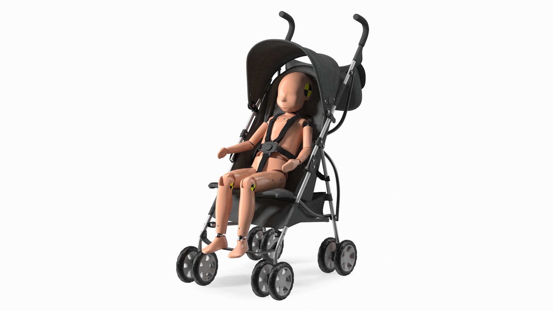 Baby Stroller With Child Crash Test 3D Model TurboSquid 1914864