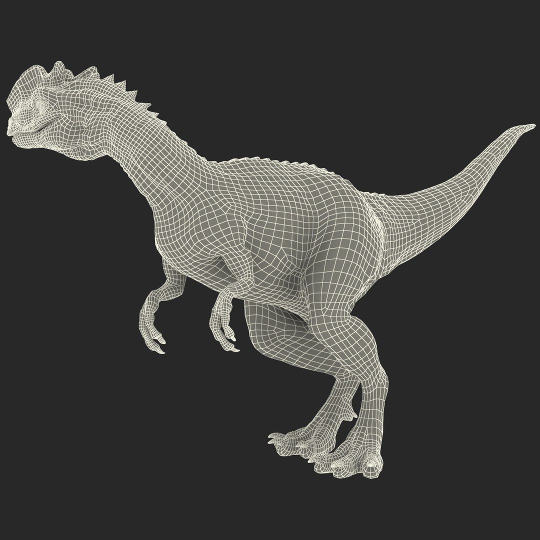 Dilophosaurus Dinosaur Modelled 3d Model