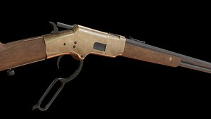 3D Winchester Repeater Rifle 3d Fully Textured Game Ready Model Cowboy Lever Action