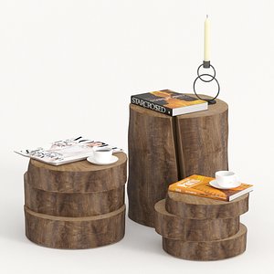 tables slab stump 3D model