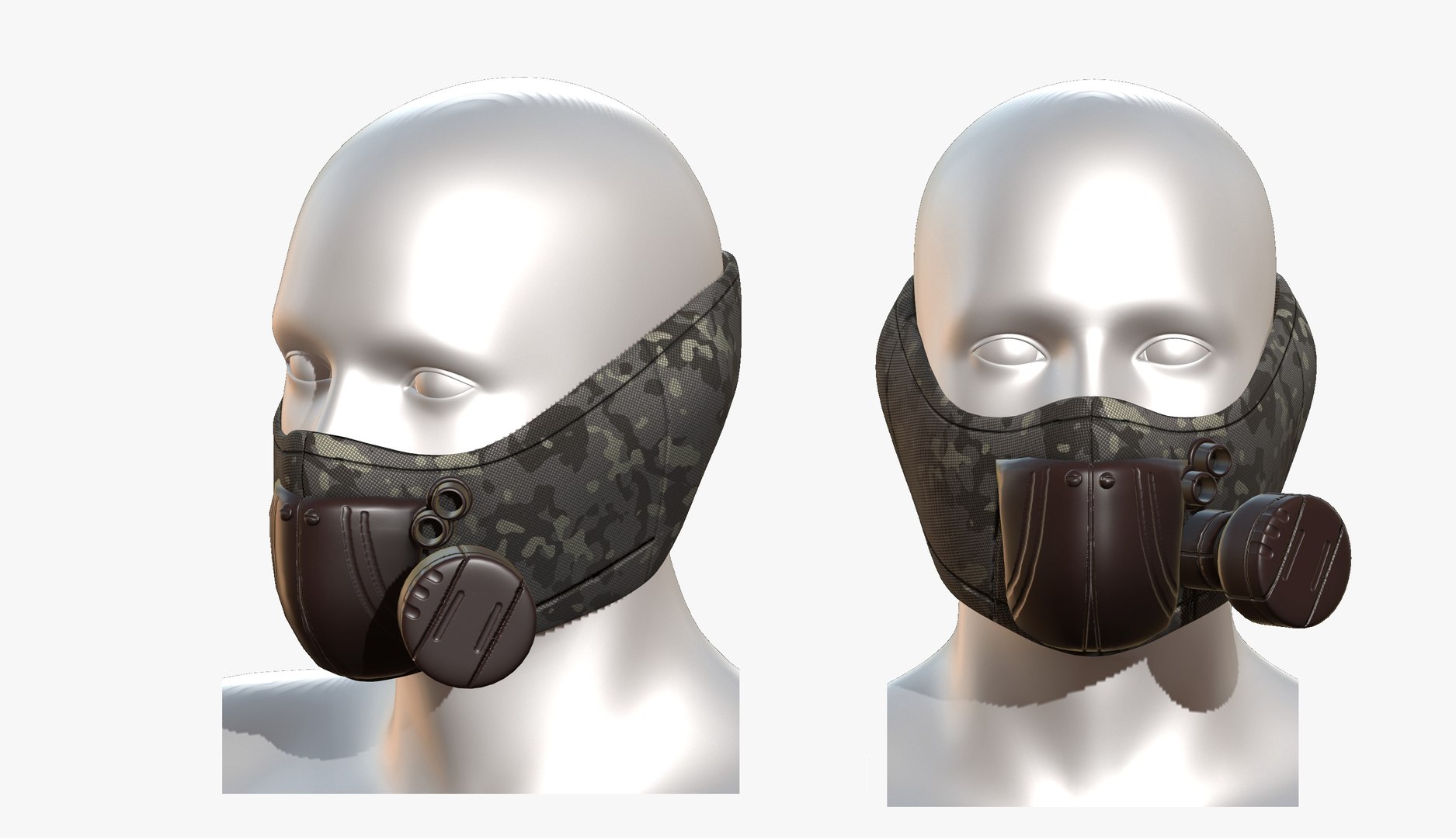 3D Gas Mask Model - TurboSquid 1609204