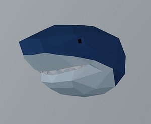 Shark Low Poly Papercraft for Wall 3D model