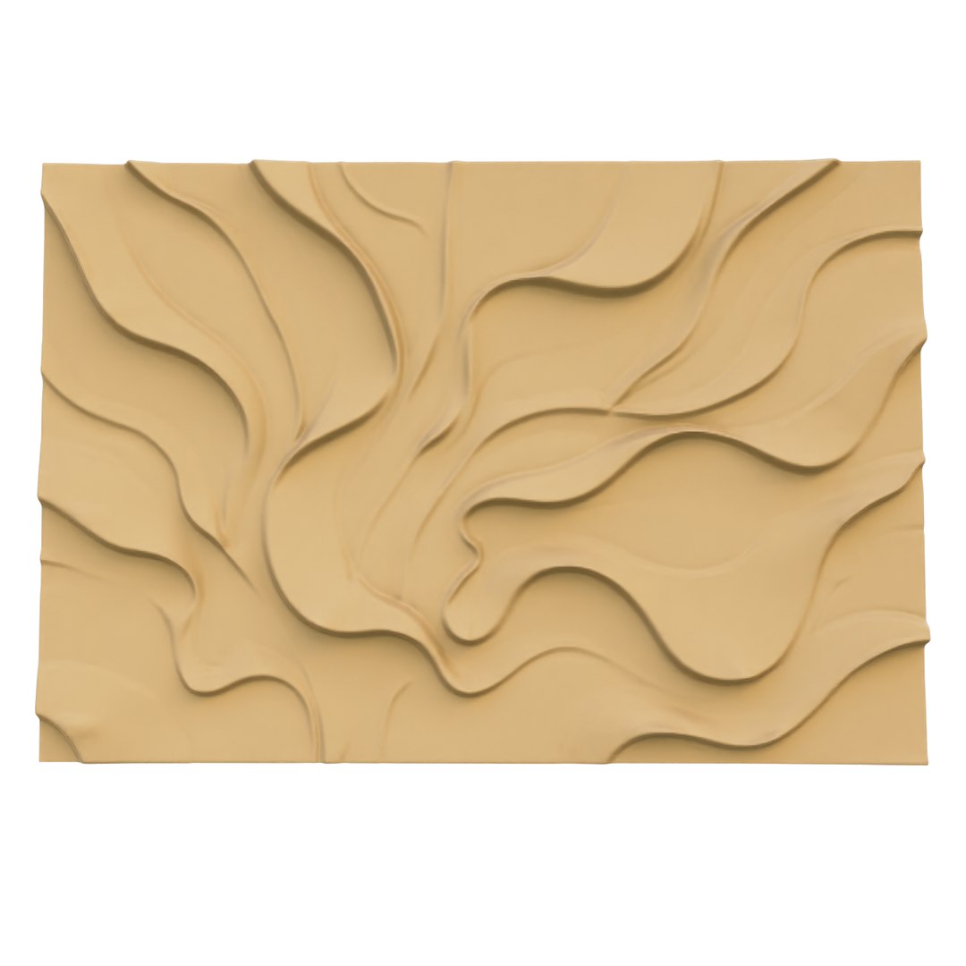 Modern Panel Wall Decor Set Wall Relief Mural CNC 104 3D Model ...