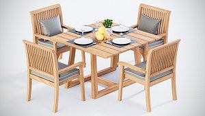 St James Table and 4 Bali chairs