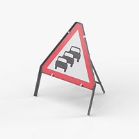 Traffic Queues Likely Ahead Triangular Road Sign