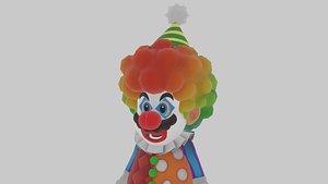 CLOWN MARIO - PBR - RIGGED 3D model