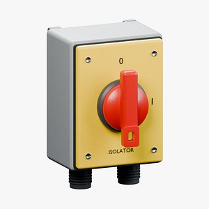 Industrial Rotary Isolator Switch in Grey Enclosure