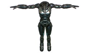 sci-fi suit armor female 3D model