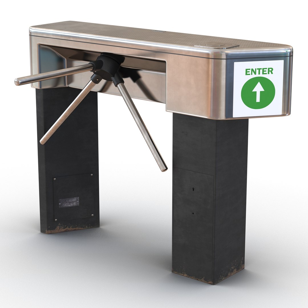 Tripod Turnstile 3D model preview