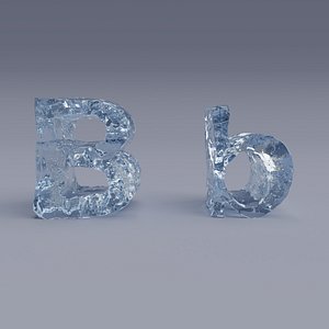 3D letter b