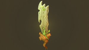 3D stylized stone sword