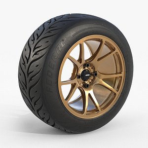 Konig Freeform 15x9 PCD 4x100 with Federal 595 RS 205 50 low-poly high poly