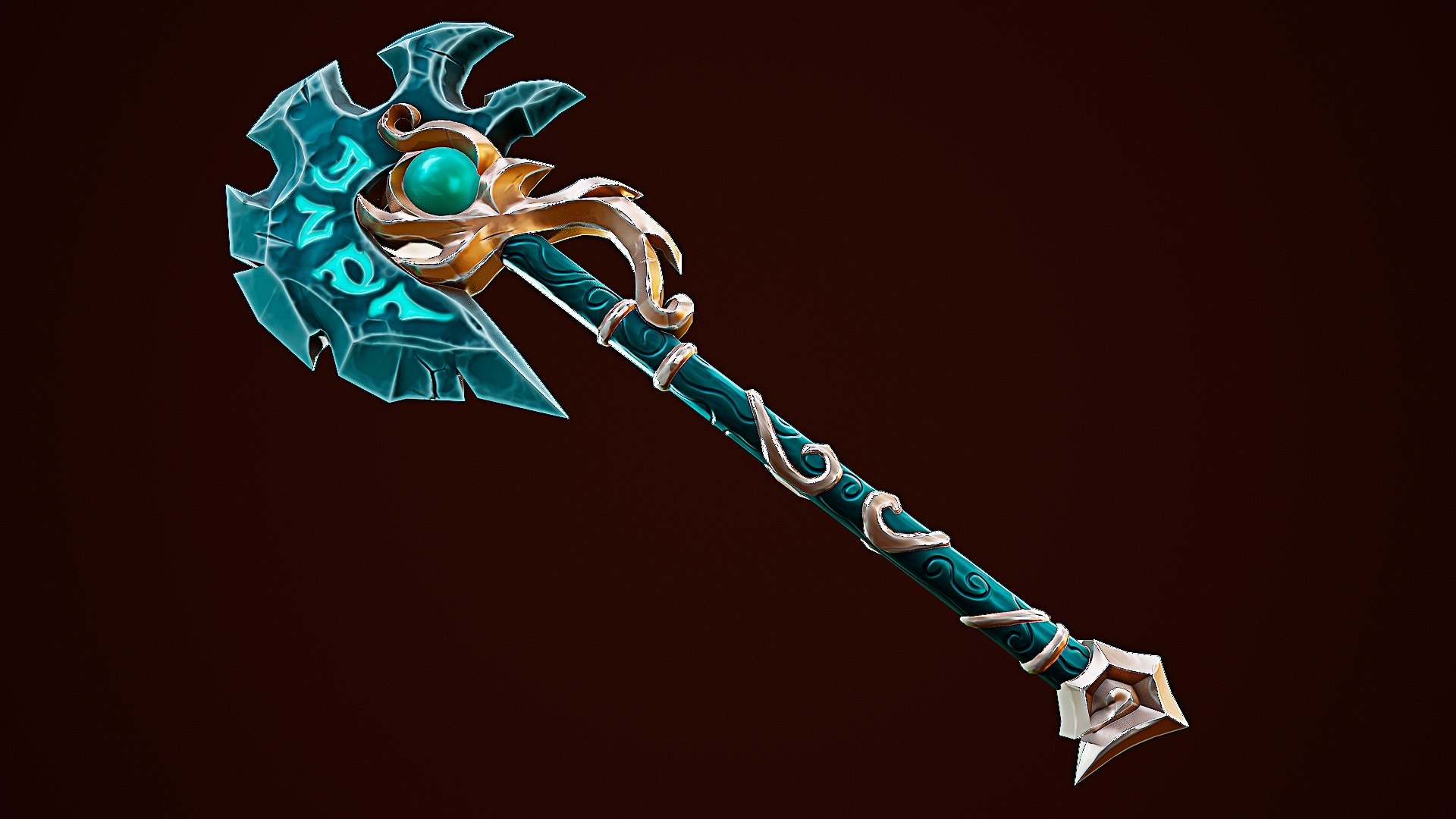 Stylize Axe With Runes 3D Model - TurboSquid 2048519