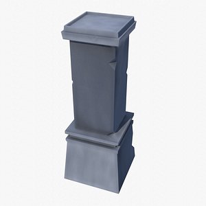 game-ready pillar  monolith 3D model