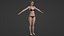 Realistic Sexy Woman Character female girl in bikini swimwear Low-poly