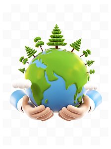 3D 3D green protection of model