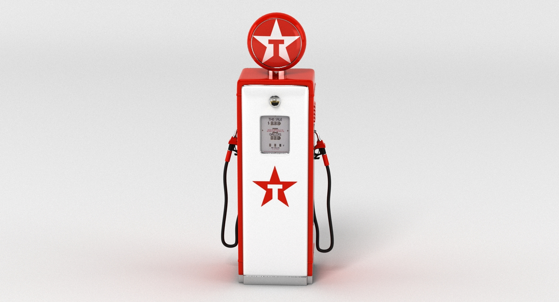 Texaco Gas Pump 3D Model - TurboSquid 1280996