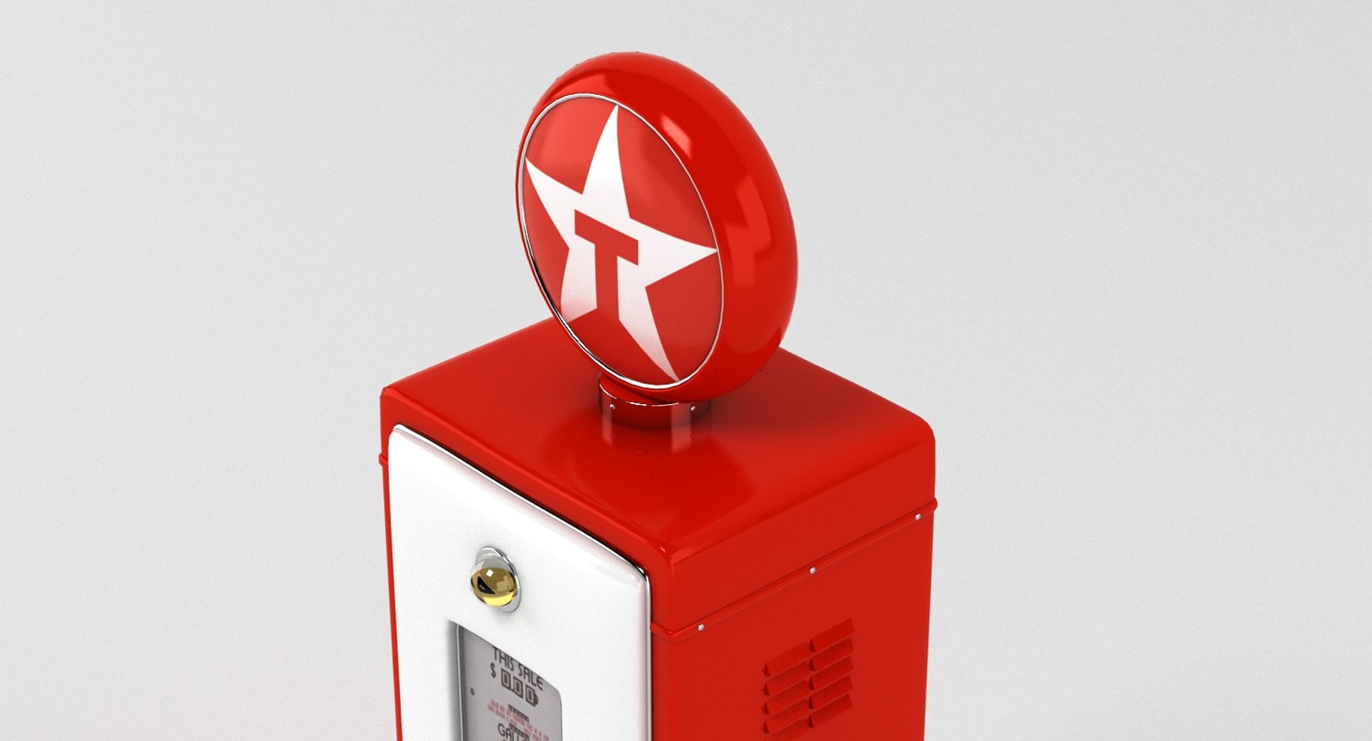Texaco Gas Pump 3D Model - TurboSquid 1280996