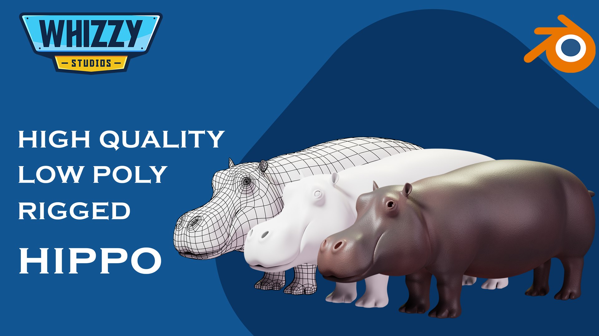 3D Hippo 3D Cartoon Rigged Model - Blender - TurboSquid 2196813