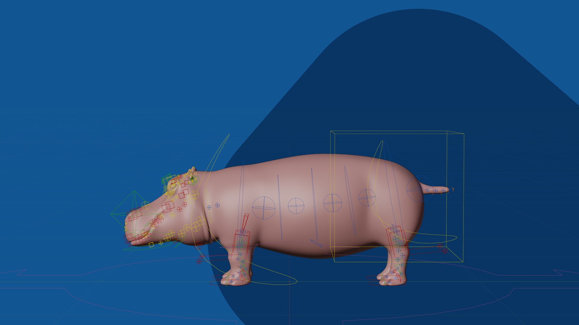 3D Hippo 3D Cartoon Rigged Model - Blender - TurboSquid 2196813