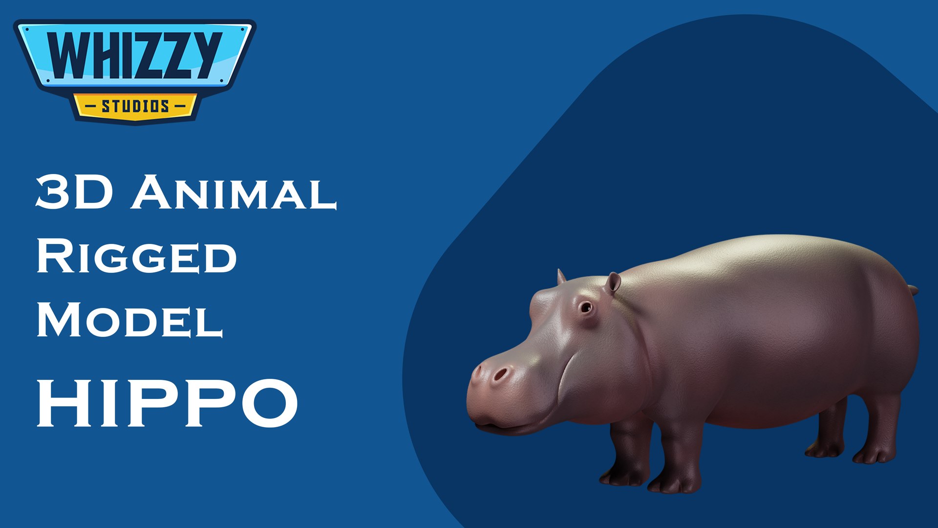 3D Hippo 3D Cartoon Rigged Model - Blender - TurboSquid 2196813