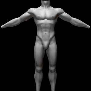 Male Body UV and Normal Map (By Rafael T Diaz)