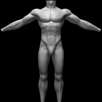 Male Body UV and Normal Map (By Rafael T Diaz)