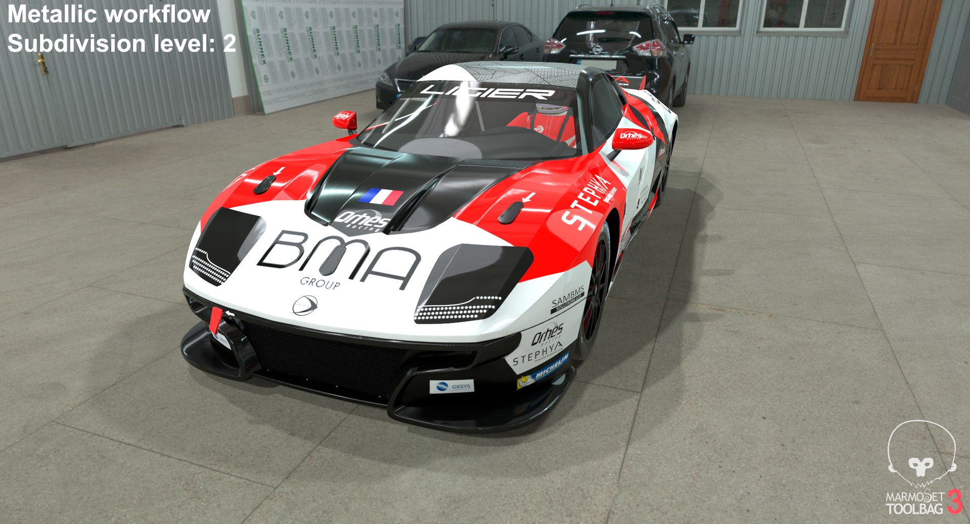 Ligier JS2 R Orhes Racing 24 model https://p.turbosquid.com/ts-thumb/Ec/lRZHL3/WD/screenshot011/png/1626356812/1920x1080/fit_q87/11fcfdffec6d35dd3e3e86ed8e7f9b0a290bbef5/screenshot011.jpg