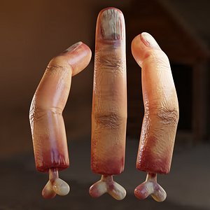 Rigged human chopped finger model