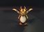 Modello 3D low-poly animato del drago marrone del fumetto