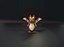 Modello 3D low-poly animato del drago marrone del fumetto