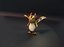 Modello 3D low-poly animato del drago marrone del fumetto