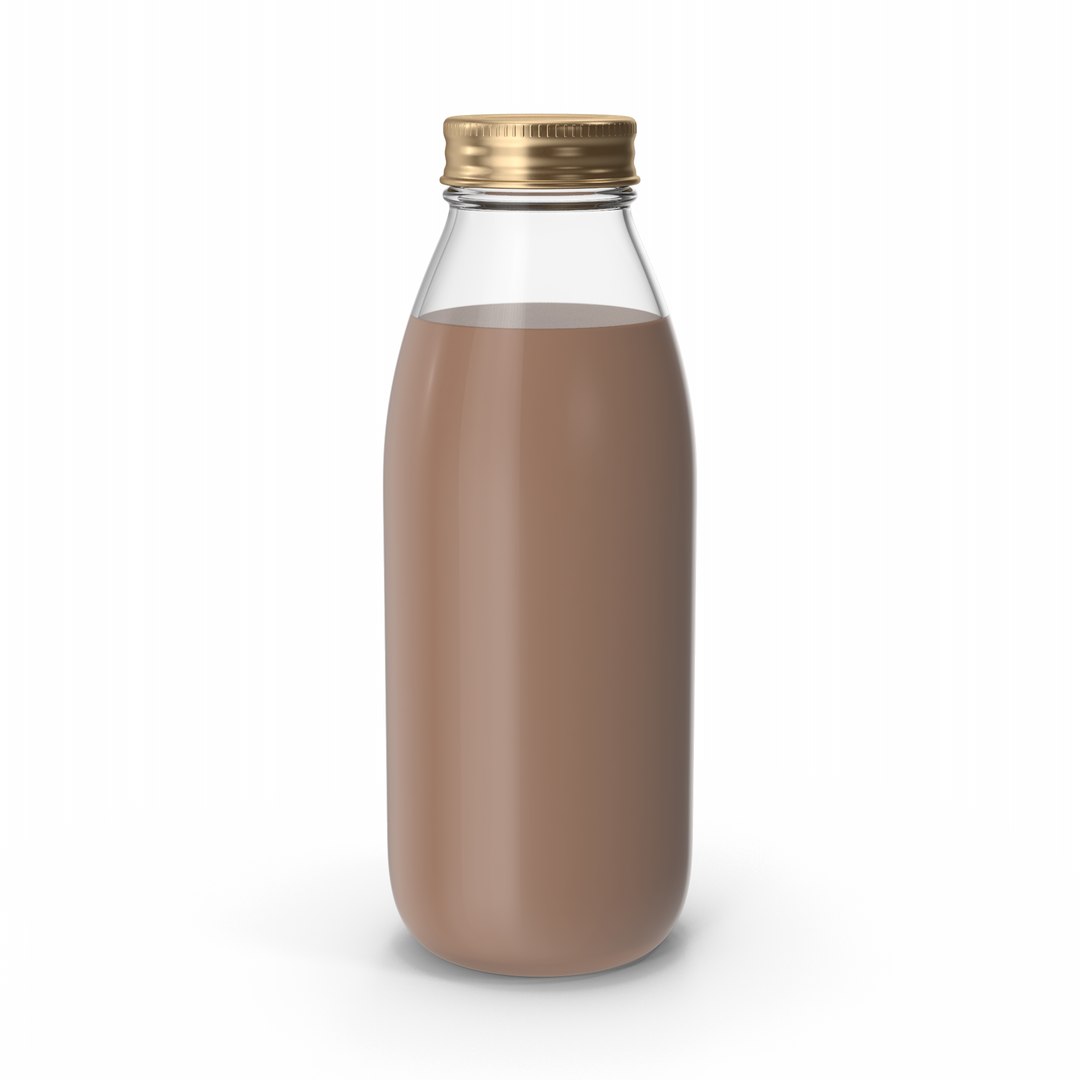 Chocolate Milk Bottle 3D model - TurboSquid 2172535