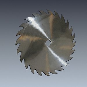 3d spinning buzz saw blade model