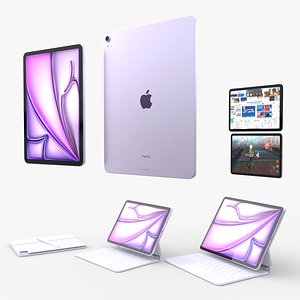 3D ipadair2024purpleblend model