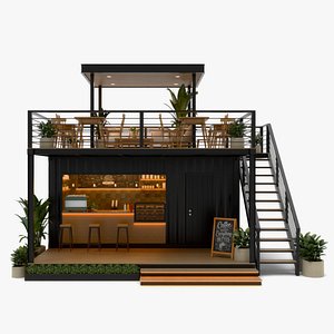 3D model Modern Cafe Container