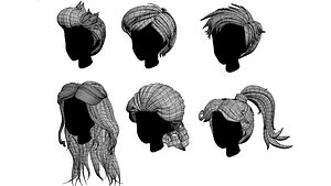 3D Stylized Hair Factory V5