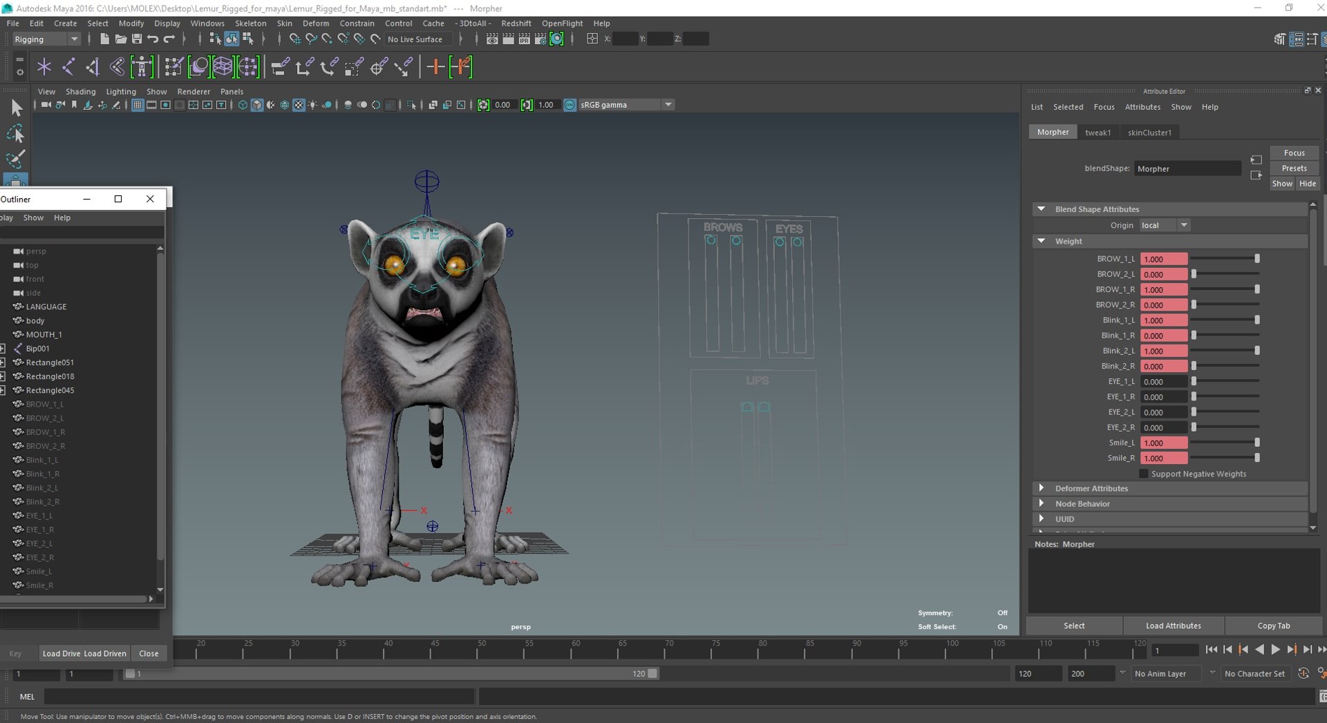 3D model Lemur Rigged for Maya https://p.turbosquid.com/ts-thumb/Ed/23cC7w/F4/lemurriggedformaya3dmodel047/jpg/1711285318/1920x1080/fit_q87/41587be4ff1cfb4edea479468b5d9848bd73a03a/lemurriggedformaya3dmodel047.jpg