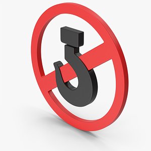 Hook Forbidden Symbol 3D