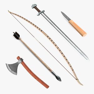 3D Vikings Weapons Collection 7 model