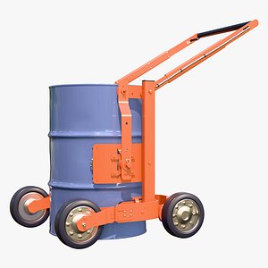 Oil Drum Transport Trolley M1 3D model