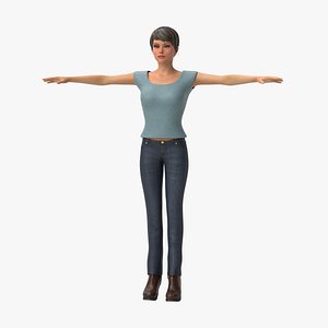 Female Character Rigged Marie