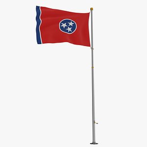 Pole Flag Tenessee 3D