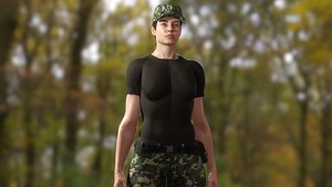 Female Soldier model
