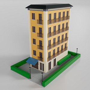 Lowpoly Cartoon Building 02