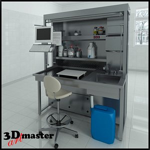 3d model table laboratory equipment